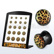 brpg126 board w double flared plug with leopard fur pattern