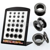 brpg18 board of anodized rounded steel screwfit flesh tunnel