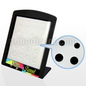 brpu empty display for plug with white foam 3 12mm holes