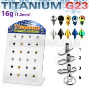 brtsa5 titanium g23 dermal anchor w anodized 316l ball cone