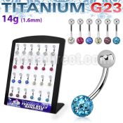 brubn4 titanium g23 belly banana w solid ferido crystal ball