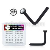 bxa2 clear acrylic nose stud with 1 5mm crystal top