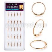 bxend3 rosegold pvd 316l steel endless nose rings display 25