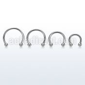 cbeb25 316l steel circular barbell with two 2 5mm balls