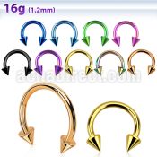 cbetcn premium pvd plated 316l circular barbell with 3mm cone