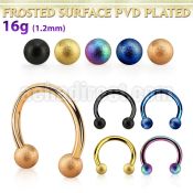 cbetfo3 anodized steel circular barbell w 3mm frosted steel ball