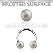 cbfo5 rose gold steel circular barbell 5mm frosted steel ball