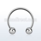 cbg 316l steel circular barbell with two 5mm balls