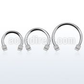 cbmdi5l xxl steel circular barbell, 14g w 5mm dices