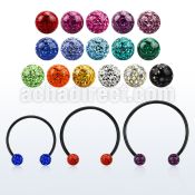 cbmtf5l xxl black steel cbr w 10mm multi crystal balls 