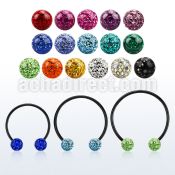 cbmtf6l xxl black steel cbr w 10mm multi crystal balls 