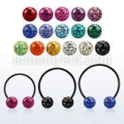 cbmtf8l xxl black steel cbr w 10mm multi crystal balls 