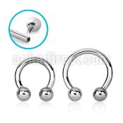 cbr10 316l steel 2 5mm circular barbell with internal 6mm ball