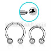 cbr10x 316l steel 2.5mm circular barbell with external 6mm ball