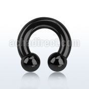 cbrt2 pvd 316l steel 6mm circular barbell w intern 10mm balls