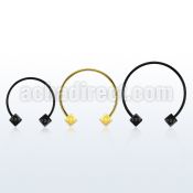 cbstdi4l xxl anodized steel circular barbell, 16g w 4mm dices