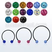 cbstf4l xxl anodized steel cbr, 16g w 4mm multi crystal balls