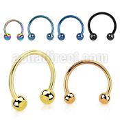 cbt20b pvd plated 316l circular barbell 20g 0 8mm w 3mm ball