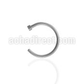clns non piercing 316l steel 1mm clip on nose hoop