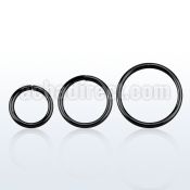 cpsel18 black plated 925 silver seamless ring 18g 1mm