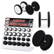 dacb51 board of b w acrylic fake plug with rubber o ring