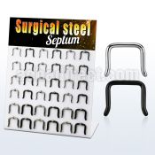 dapg177 display w 316l steel septum retainer in a u shape