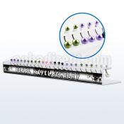 dapr board 316l steel belly banana with faux pearl balls