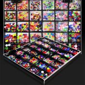 dmbj32 assorted acrylic body jewelry parts balls cones dices