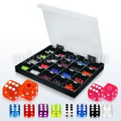 dmbj4 4 5mm acrylic assorted color uv dices with threading