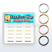 dnsm45 bow w silver seamless nose hoops w assorted plating