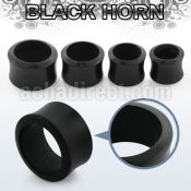 dphk black horn double flared flesh tunnel size 3mm 25mm