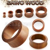 dpws double flare sawo wood flesh tunnel