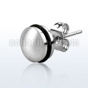 er103 loose pair of stainless steel rubber button studs