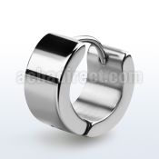 er132 loose pair of wide stainless steel earring hoops