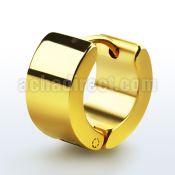 er148 pair of gold plated stainless steel huggies ear hoops