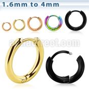 erhopt one pair pvd plated steel huggie earrings