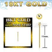 ggysb1 18k gold bend it yourself nose stud 22g ball top