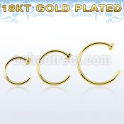 gpcln20 18k gold plated silver fake nose clip, 