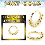 gspv18 14k gold seamless nose ring 18g chain balls 2