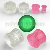 gtpg dual use acrylic plug glitter at day glow at night