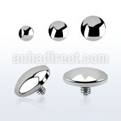 iag flat dome shaped steel dermal anchor top part