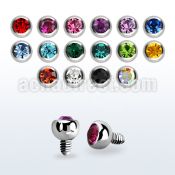 ihjb3 3mm steel half jewel ball dermal anchor top