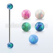 inop5 steel industrial barbell w 5mm synthetic opal balls
