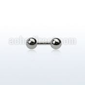 ipb4 316l steel fake plug with two 4mm ball shaped ends