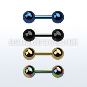 iptb5 anodized 316l steel fake plug w two 5mm ball shaped ends