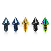 itcn2 2mm cone shaped anodized 316l steel dermal anchor top