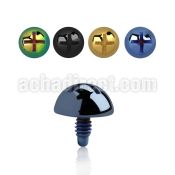 itd4 anodized 316l steel dermal screw nut top for base plate