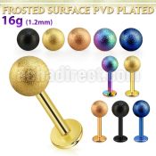 lbtfo5s anodized steel labret w a 5mm frosted steel ball