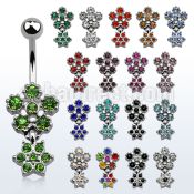 mcd377 steel belly banana w a lower double crystal flower