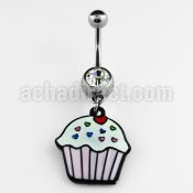 mcd456 315l steel banana with jewel ball painted cupcake